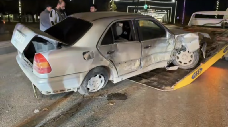 Sumqayıtda ağır qəza - maşın səkiyə ÇIRPILDI