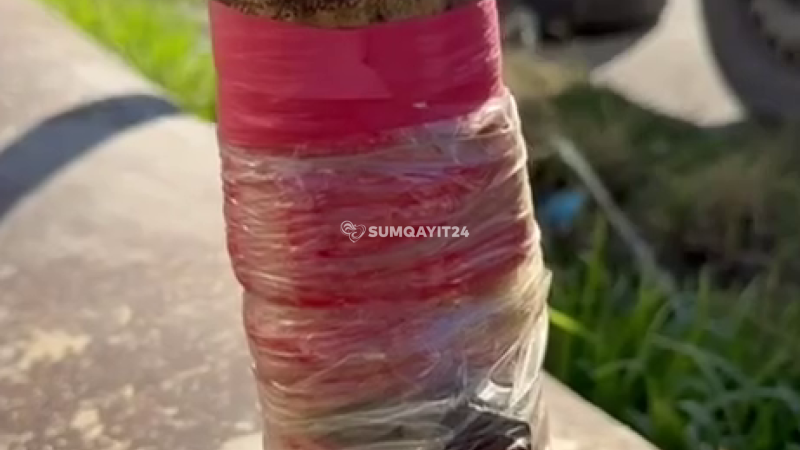 Sumqayıtda TƏHLÜKƏ - Qaz borusunu skoçlayıb getdilər