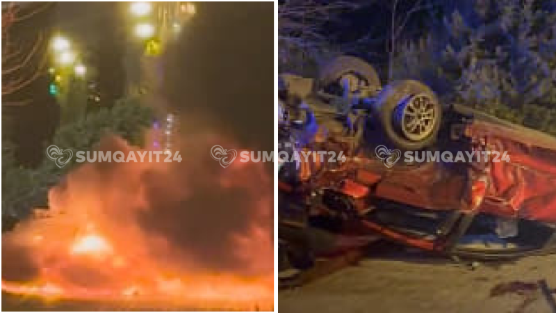 Sumqayıt bulvarındakı qəzadan YENİ görüntülər