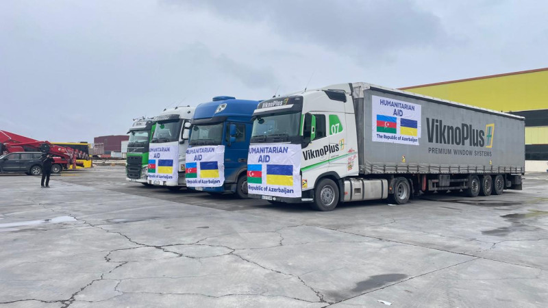 Sumqayıtdan Ukraynada humanitar yardım göndərildi