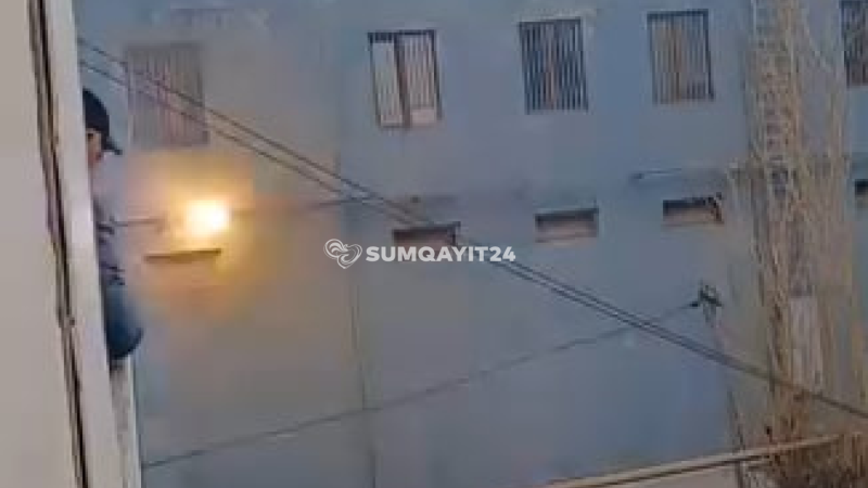 Sumqayıtda qısaqapanma partlayışa səbəb olub