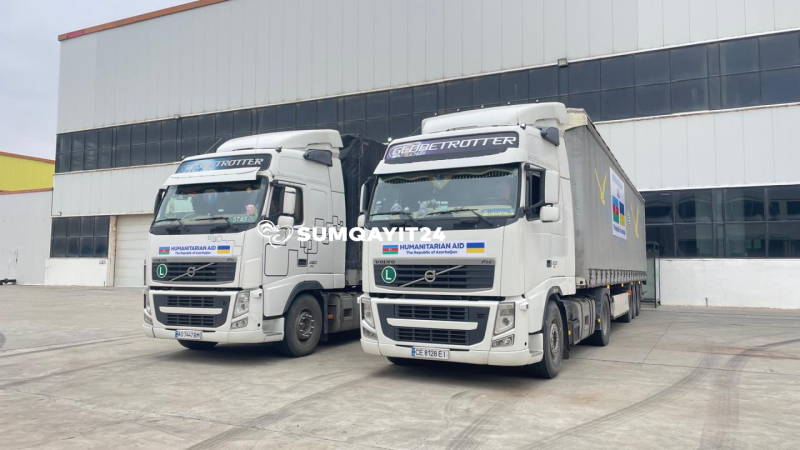 Sumqayıtdan Ukraynaya humanitar yardım göndərilib