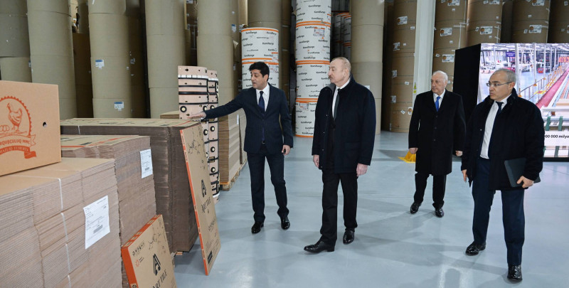 Sumqayıtda ildə 55 milyon kvadratmetr karton və qutu tarası istehsal olunacaq