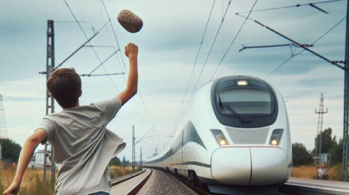 Yeniyetmələr Bakı-Sumqayıt qatarını daşladılar