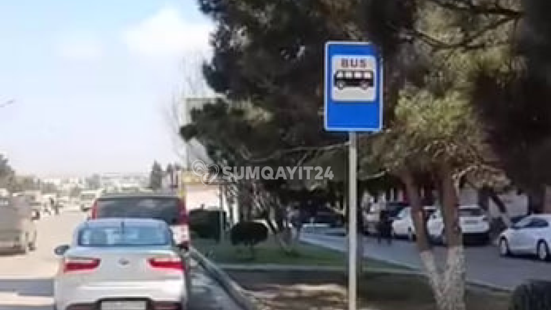 Sumqayıtda müəmmalı dayanacaq: Nişan var, xidmət yoxdur