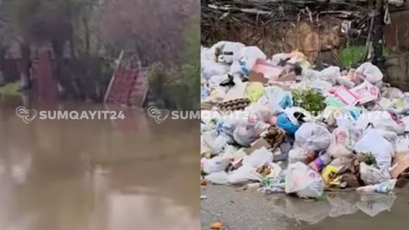 Sumqayıtda yağış getdi, fəsadları isə hələ də qalır