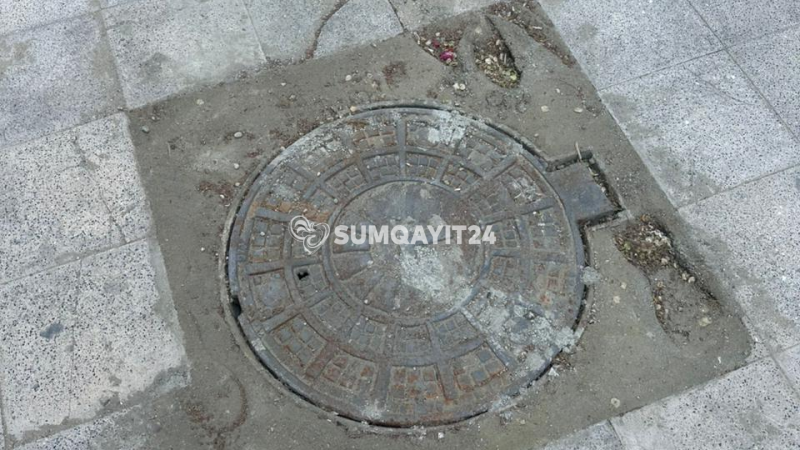 Sumqayıtda yolun ortasında təhlükə aradan qaldırıldı