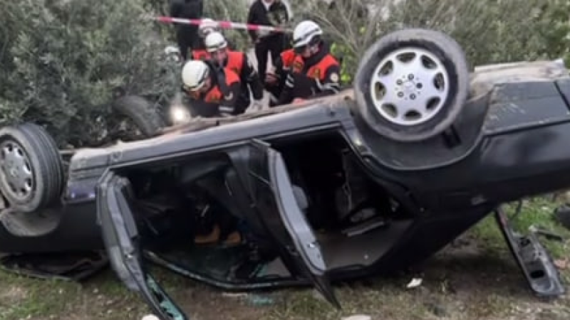 Sumqayıtda avtomobil aşdı - Sürücü ÖLDÜ