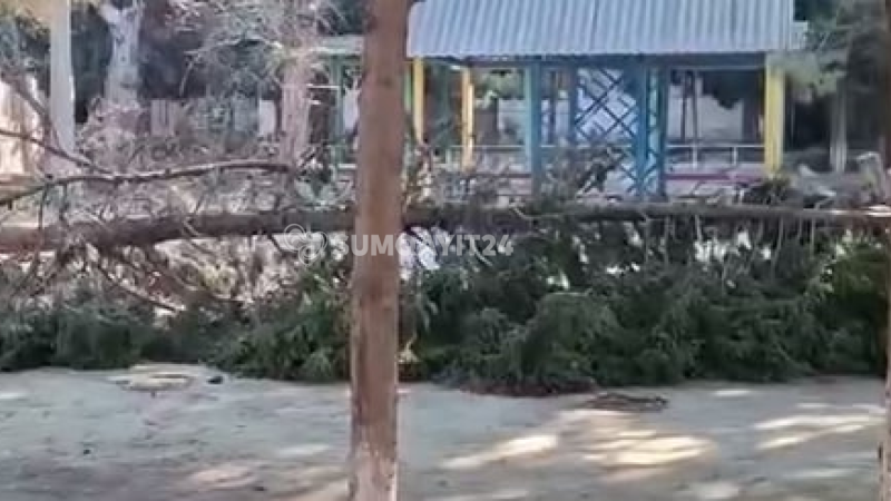 Sumqayıtda uşaqlar üçün riskli yol