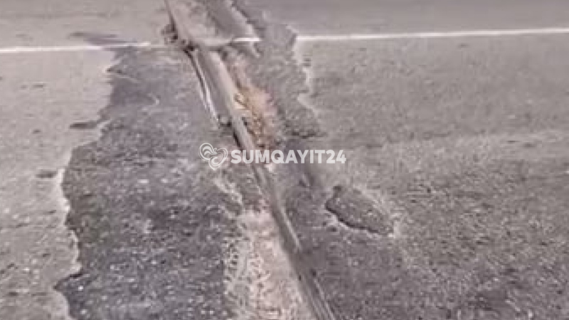 Stansiya Sumqayıtda sürücüləri ziyana salan yol