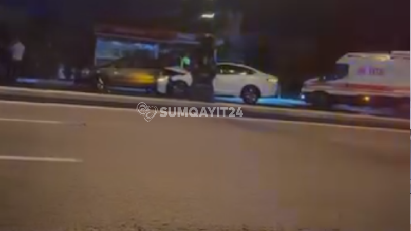 Sülh prospektində gecə iki maşın toqquşub