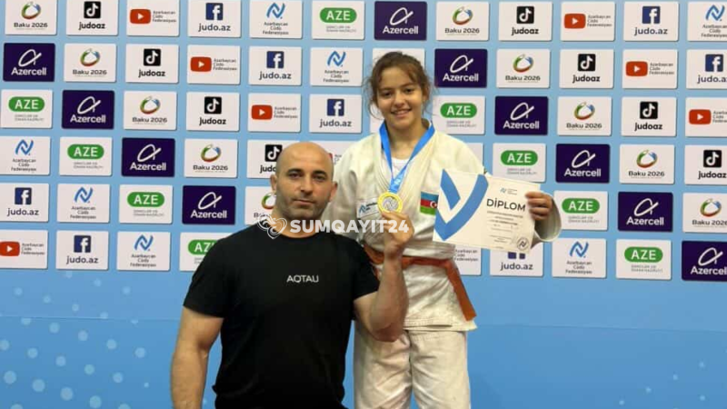 Sumqayıtlı cüdoçu qız QIZIL MEDAL qazandı