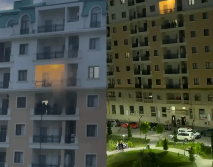 Sumqayıtda yanğın baş verib