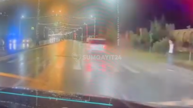 Sumqayıtda piyada ölümdən son anda yayınıb