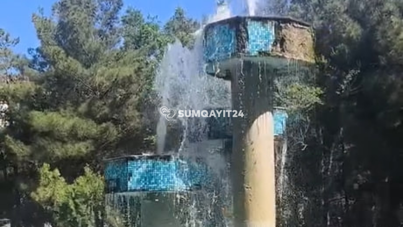Sumqayıtda təmirə möhtac qalan fəvvarə