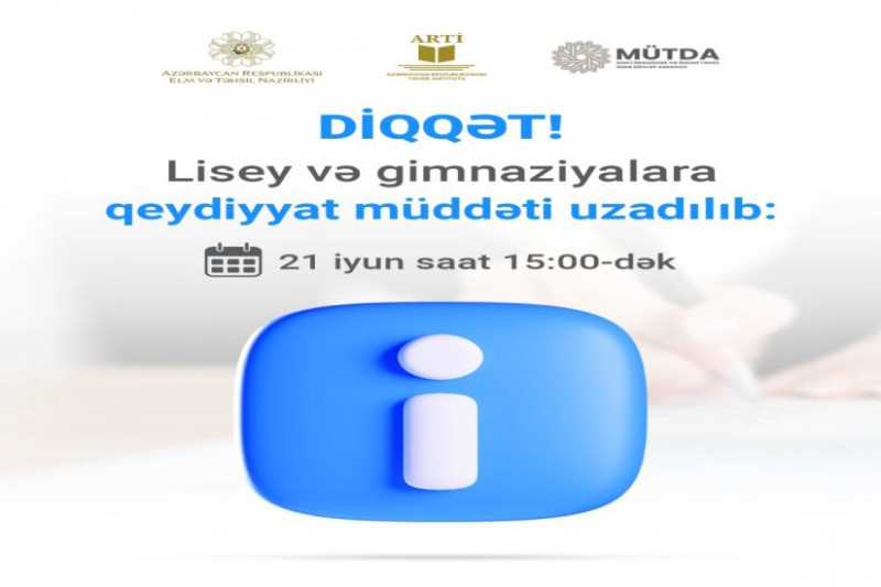 Sumqayıtda gimnaziya və liseylərə qeydiyyat müddəti UZADILIR