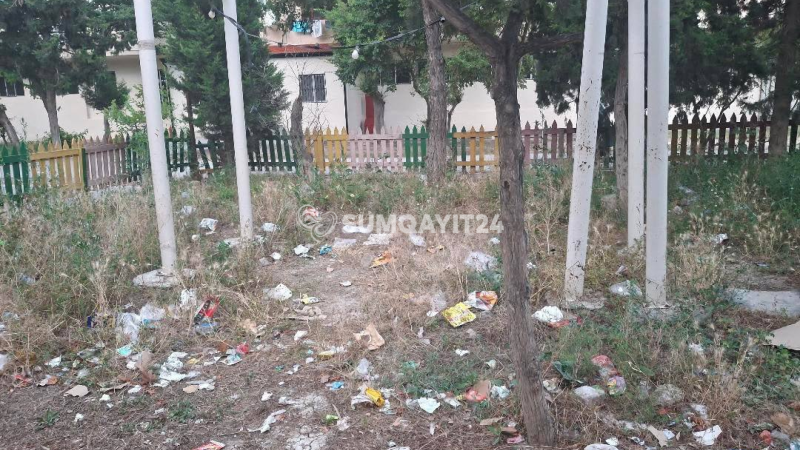 Sumqayıtın Alman parkında acınacaqlı mənzərə