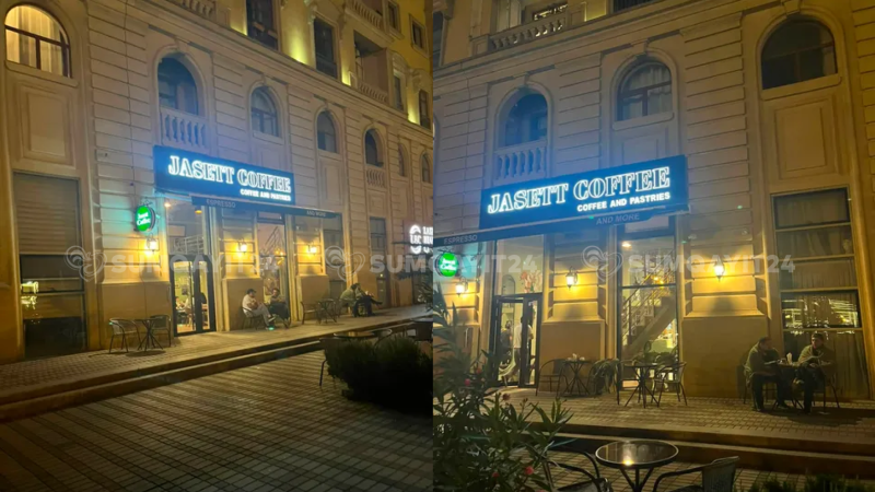 Sumqayıtda piyada səkisini stol-stul zəbt edib