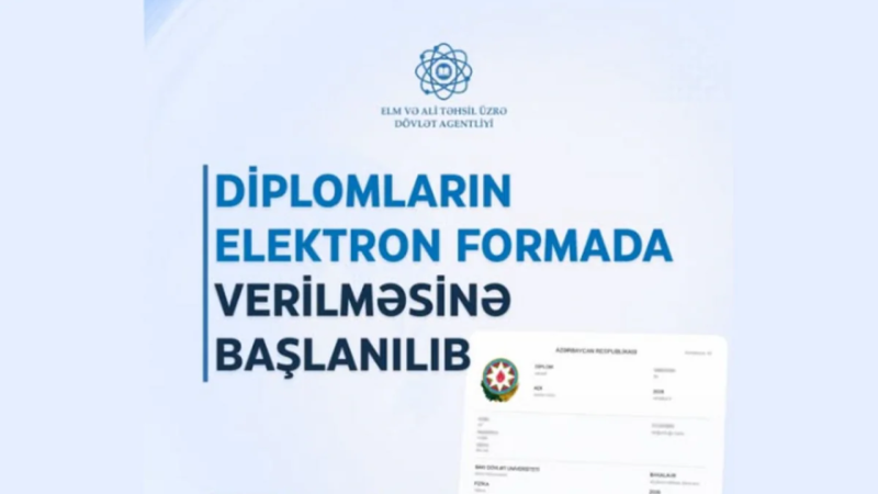 Universitet məzunlarına elektron diplomların verilməsinə başlanılıb