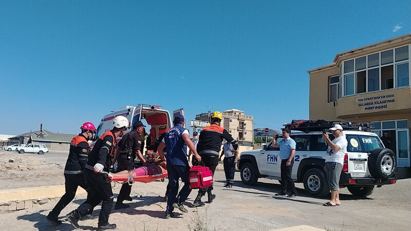 Sumqayıtda suda xilasetmə üzrə təlim keçirilib