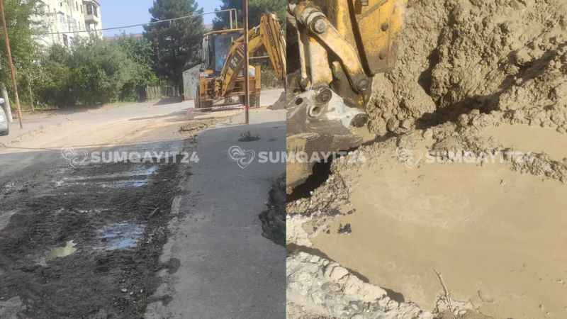 Sumqayıtda bitmək bilməyən təmir işlərinə sakinlərdən etiraz