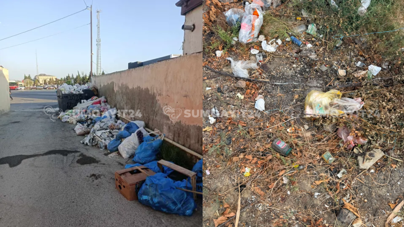 Sumqayıt və Sarayda zibil problemi: Sakinlər antisanitar vəziyyətdən şikayətlənirlər
