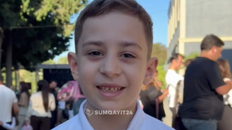 Sumqayıtda şəhid jurnalistin oğlu üçün ilk zəng çalınır