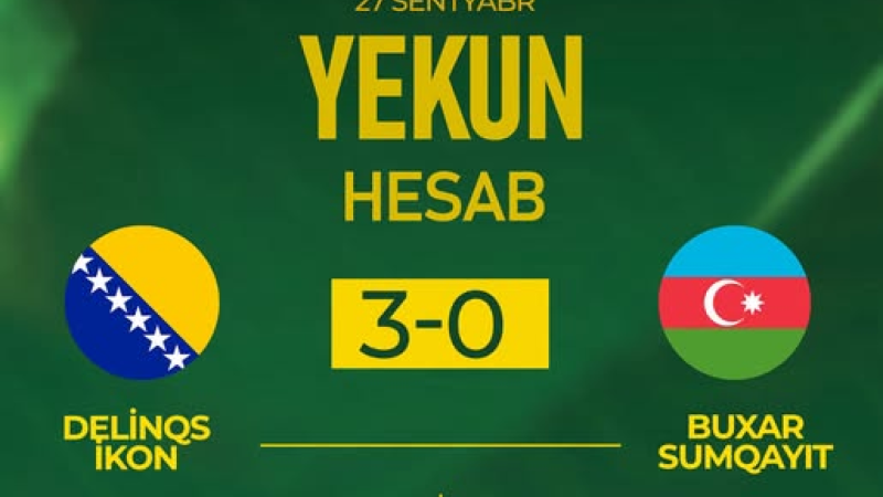 Buxar Sumqayıt Avropa ilə vidalaşdı