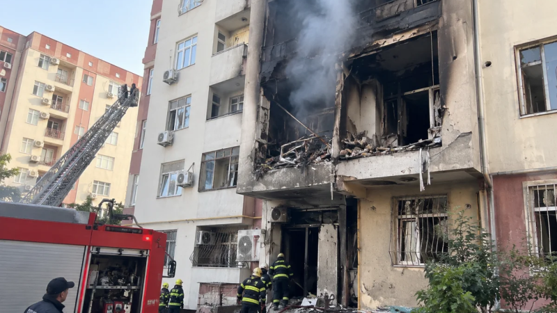 Stansiya Sumqayıtda evdə partlayış - Səbəbi dezodorant olub?