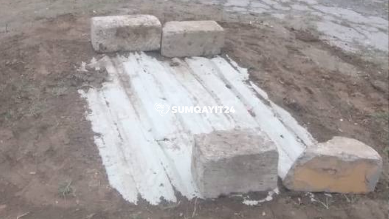 Sumqayıtda təhlükəli quyunun üzəri bağlandı