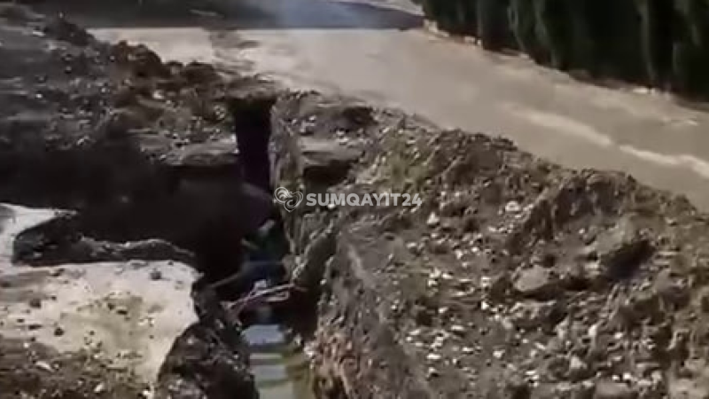 Sumqayıtda yarımçıq işlərlə bağlı sakinlərdən etiraz