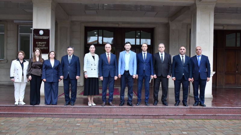 SDU-da elmi staj keçən qazaxıstanlı doktorantlarla görüş keçirilib