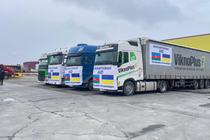 Sumqayıtdan Ukraynada humanitar yardım göndərildi