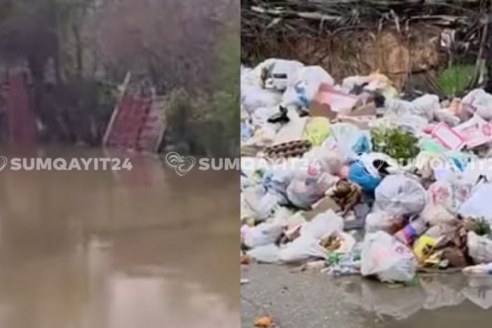 Sumqayıtda yağış getdi, fəsadları isə hələ də qalır