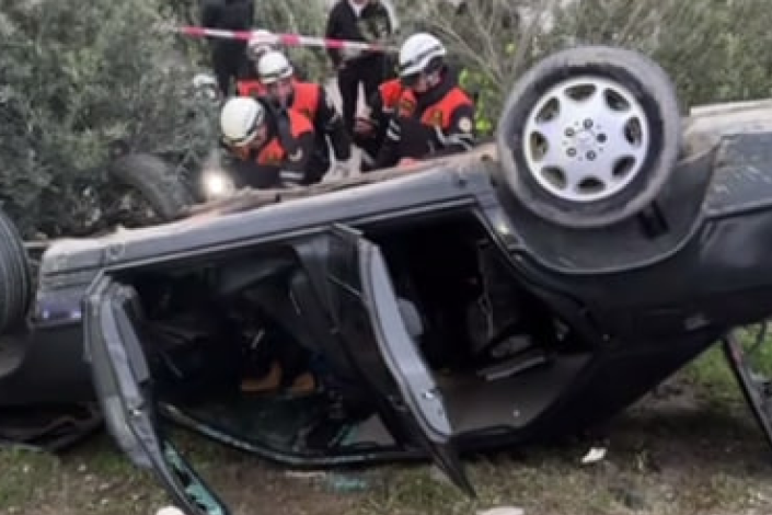 Sumqayıtda avtomobil aşdı - Sürücü ÖLDÜ