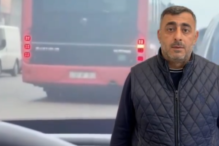 Sumqayıtda avtobusu "protiv" sürən şəxə CƏZA