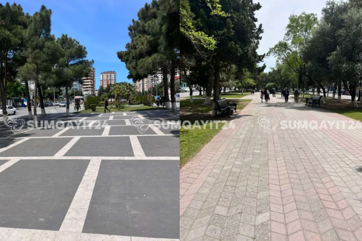 Sumqayıtda xiyabanda zibil qutuları yoxa çıxıb - Şikayət