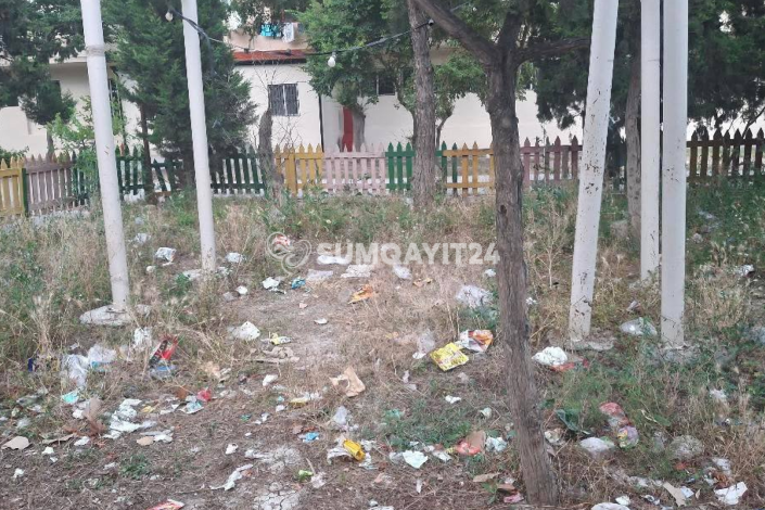 Sumqayıtın Alman parkında acınacaqlı mənzərə