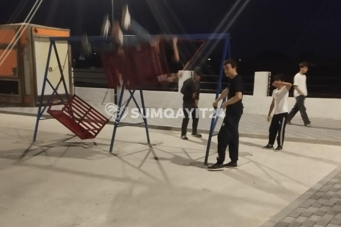 Sumqayıtda iki ay əvvəl açılan parkın son vəziyyəti…