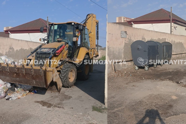 Sumqayit24.az işıqlandırdı - Ərazi təmizləndi, yeni zibil qutuları yerləşdirildi