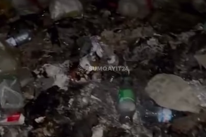 "Elə bil burada insan yaşamır": Yaşıl Dərə zibil içində