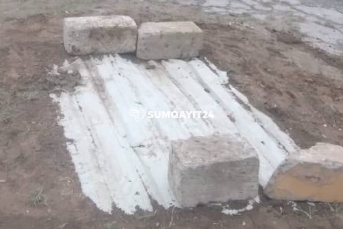 Sumqayıtda təhlükəli quyunun üzəri bağlandı