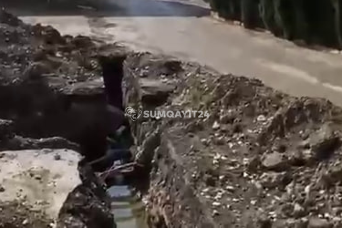 Sumqayıtda yarımçıq işlərlə bağlı sakinlərdən etiraz