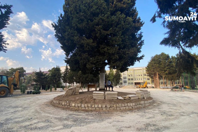 Sumqayıtda yerləşən 1 saylı məktəbin yenidənqurma işləri davam edir