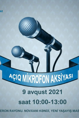 Novxanıda Azəriqaz İstehsalat birliyinin “Açıq mikrofon” tədbiri keçiriləcək