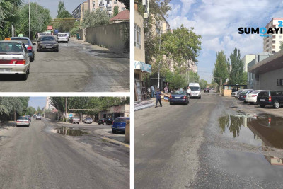 Sumqayıt: 9-cu mikrorayon sakinləri səkinin olmamasından narazıdırlar