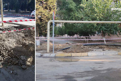 Sumqayıtda 3-cü mikrorayonda qaz boruları dəyişdirilir