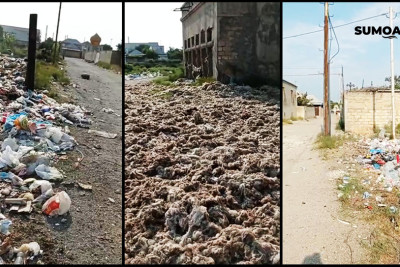 Sumqayıt: Kimyaçılar qəsəbəsində yığılan tullantılar sakinləri narahat edir