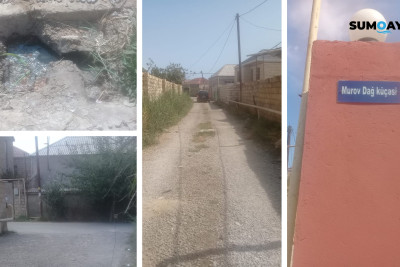 Sumqayıtın Xəzər bağlarının bir hissəsində yollar baxımsız vəziyyətdədir