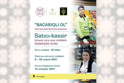 Sumqayıtda satıcı-kassir ixtisası üzrə ödənişsiz kurs keçiriləcək